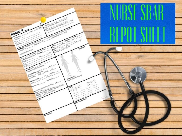 Nursing SBAR Bedside Report Sheet Simplified by Print