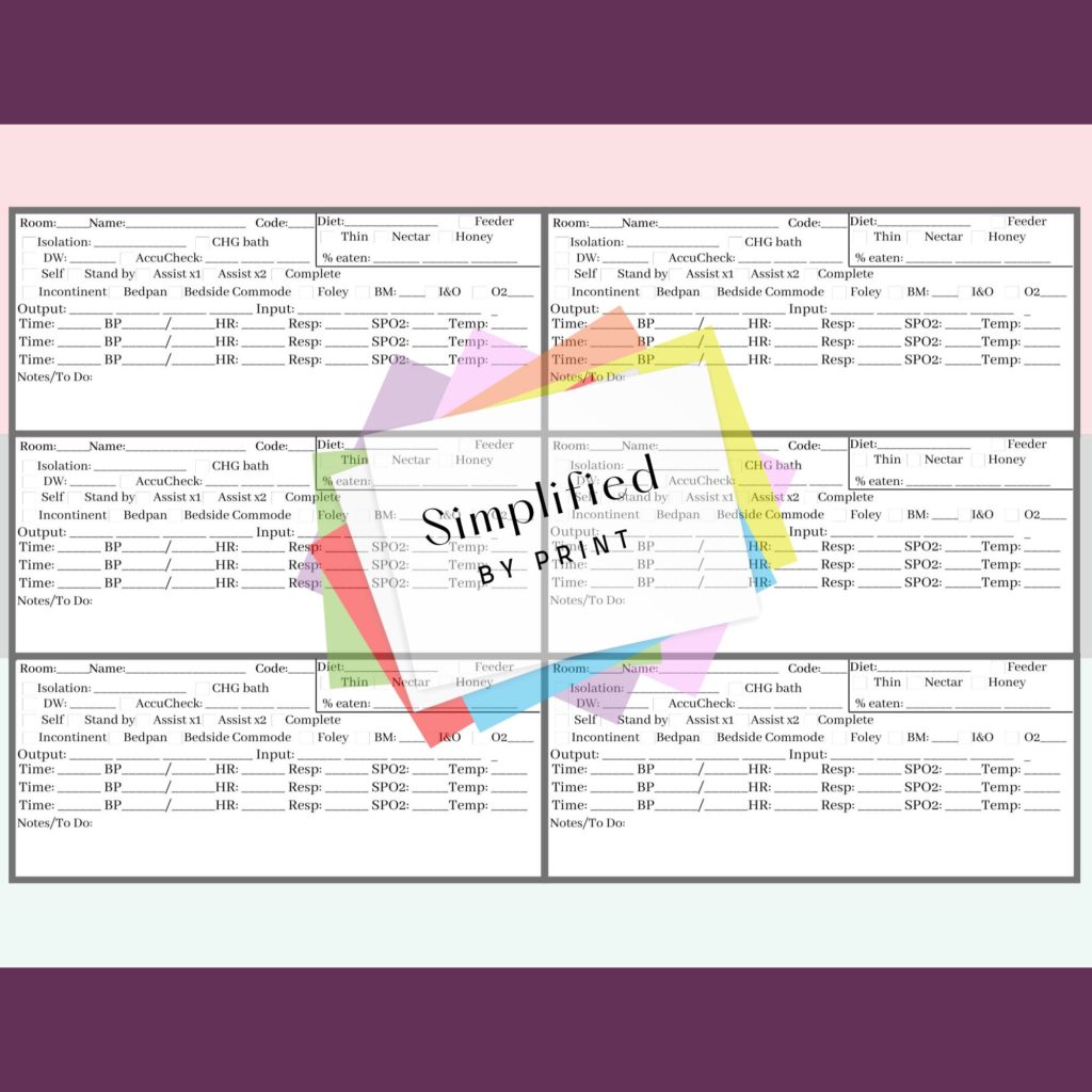 CNA/PCT Report Sheet – Simplified by Print