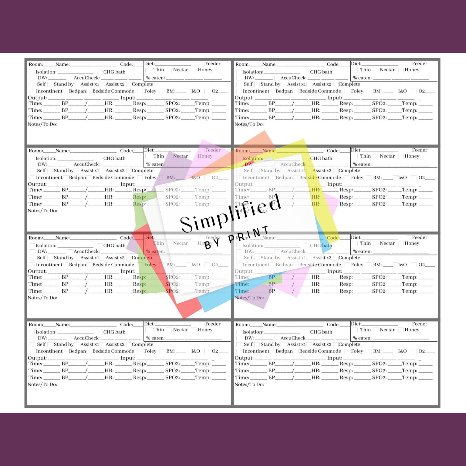 CNA/PCT Report Sheet – Simplified By Print