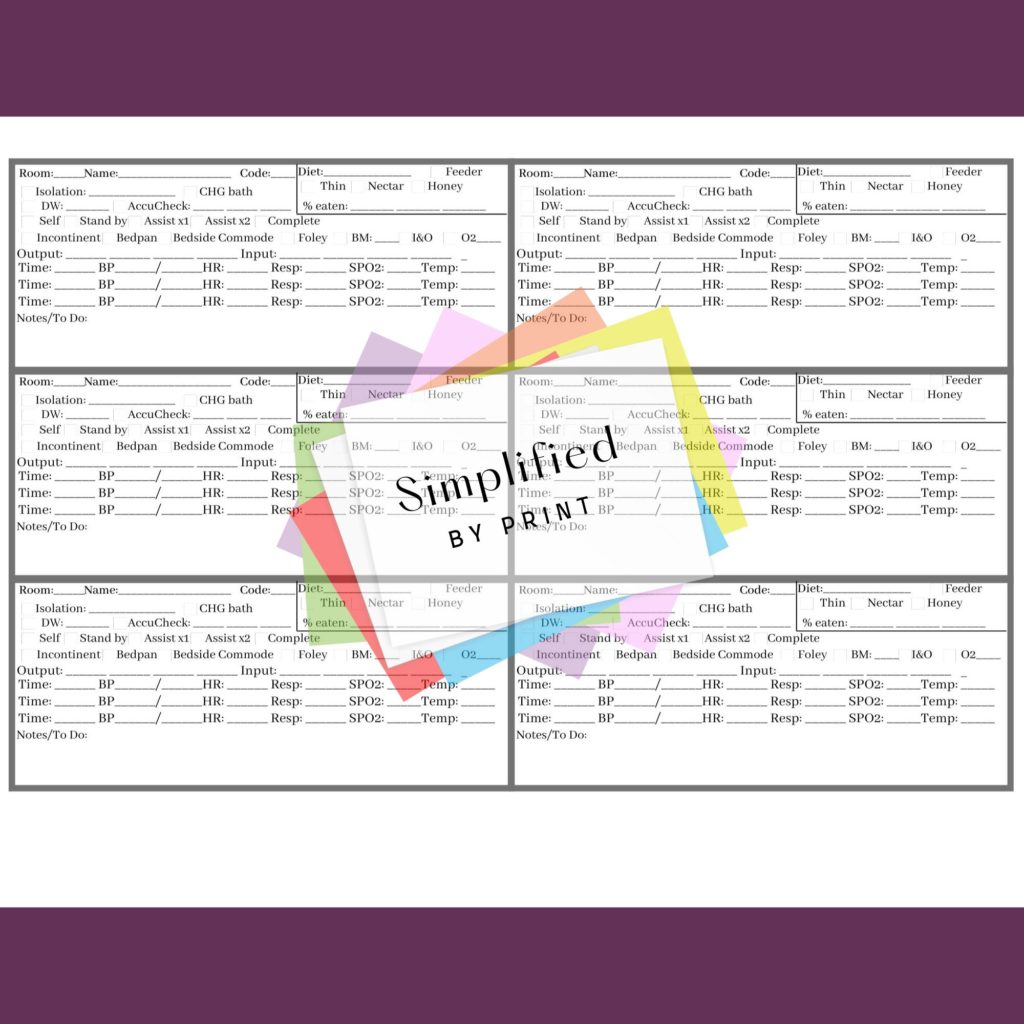 CNA/PCT Report Sheet – Simplified By Print