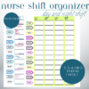 Nursing Shift Task Organzier