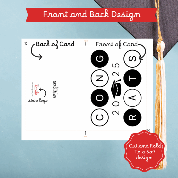 Graduation Card for High School/ Graduation Card for College/ 8th Grade Graduation Card/ Printable/ Simple Design/ Graduation 2025 - Image 2